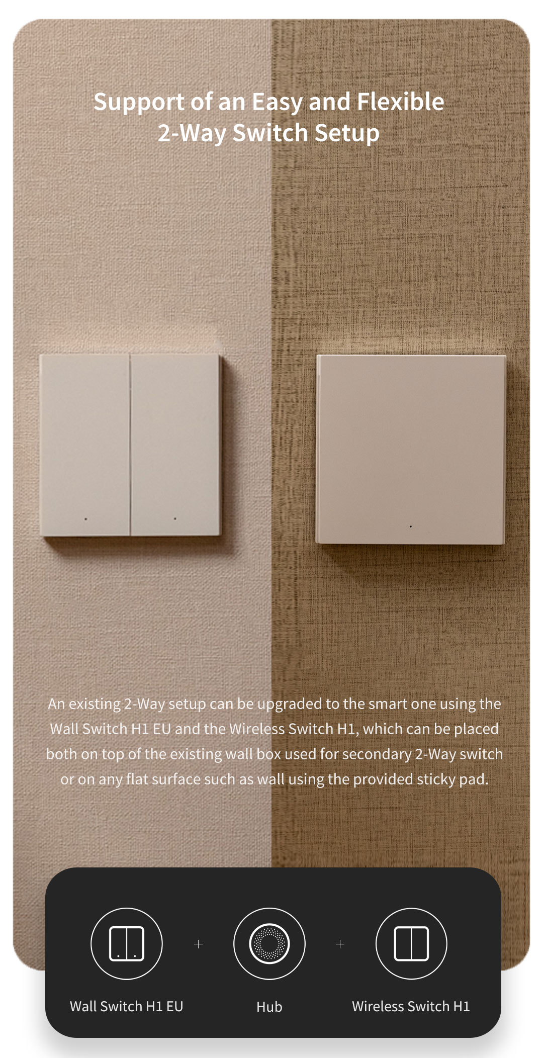 Smart Wall Switch H1 EU (No Neutral)